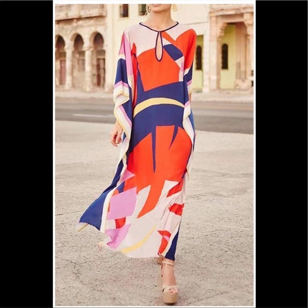 ⭐️RESTOCKED- 🆕VIBRANT MULTI COLOR PRINT CAFTAN